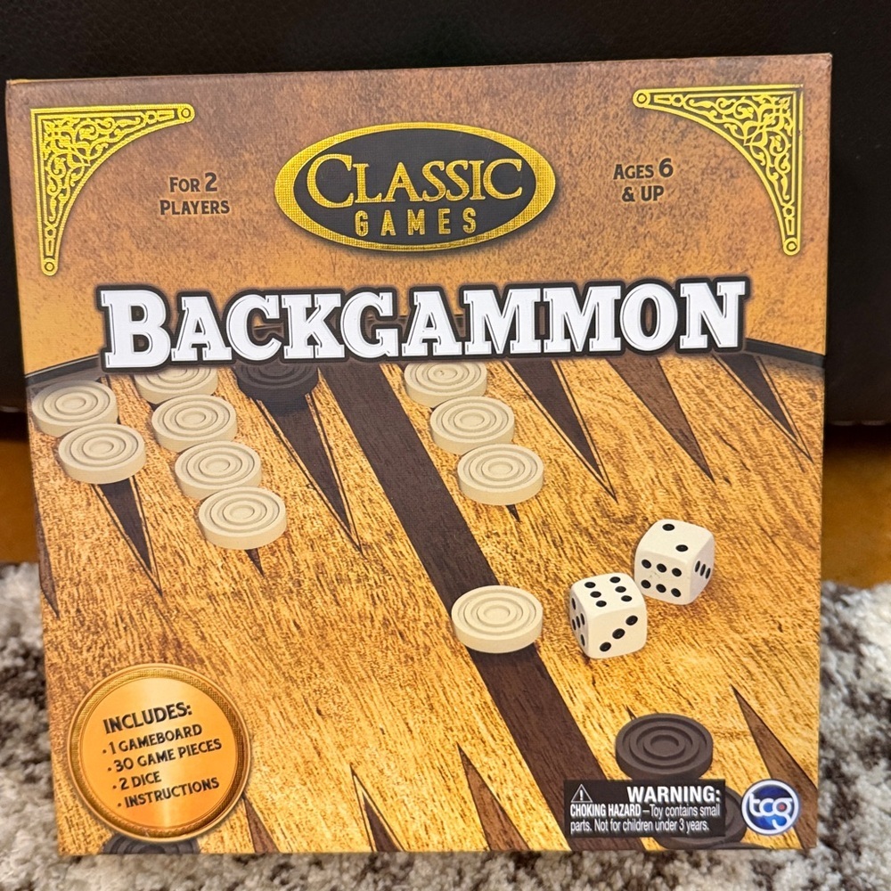 Backgammon Board Game - Brown and Black